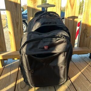 Black Wheeled Backpack
